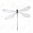Minimalist Dragonfly - Insect Framed Matted Print for Decor
