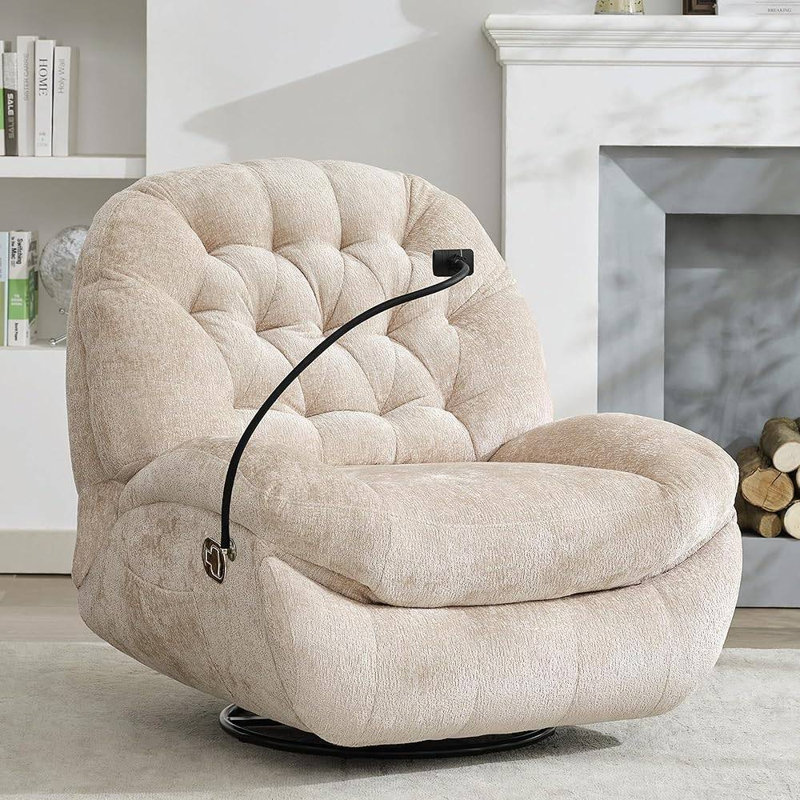 Upholstered Shell Chair, Beige