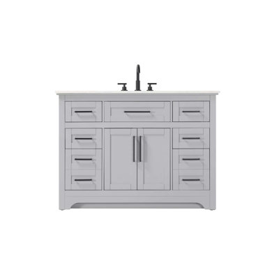 Meuble-lavabo simple 48 po gris