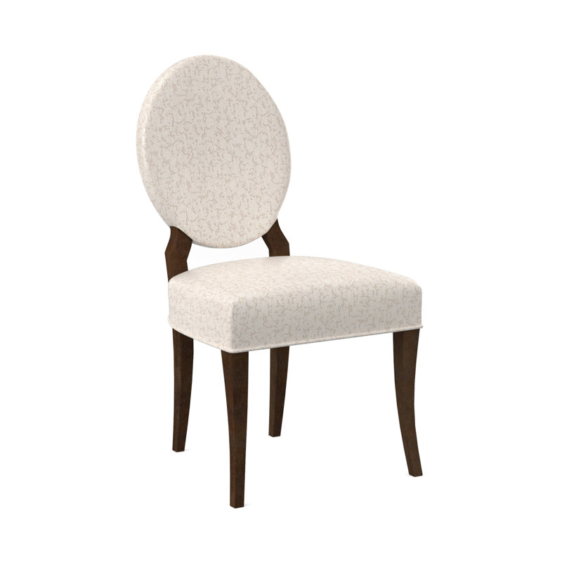 Chaise de salle à manger Cameo, Noyer noir, Filigrane ivoire 100% polyester