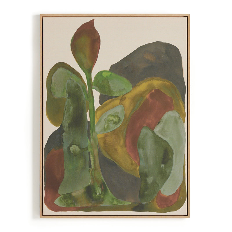 Golden Era Painting by Molly Franken, White Oak Floater Framed, 72" H x 52.5" W x 2" D, No