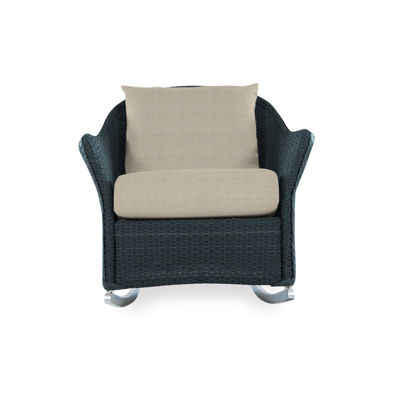 Weekend Retreat Outdoor Rocker Chair, Decorline Natural, Matte White