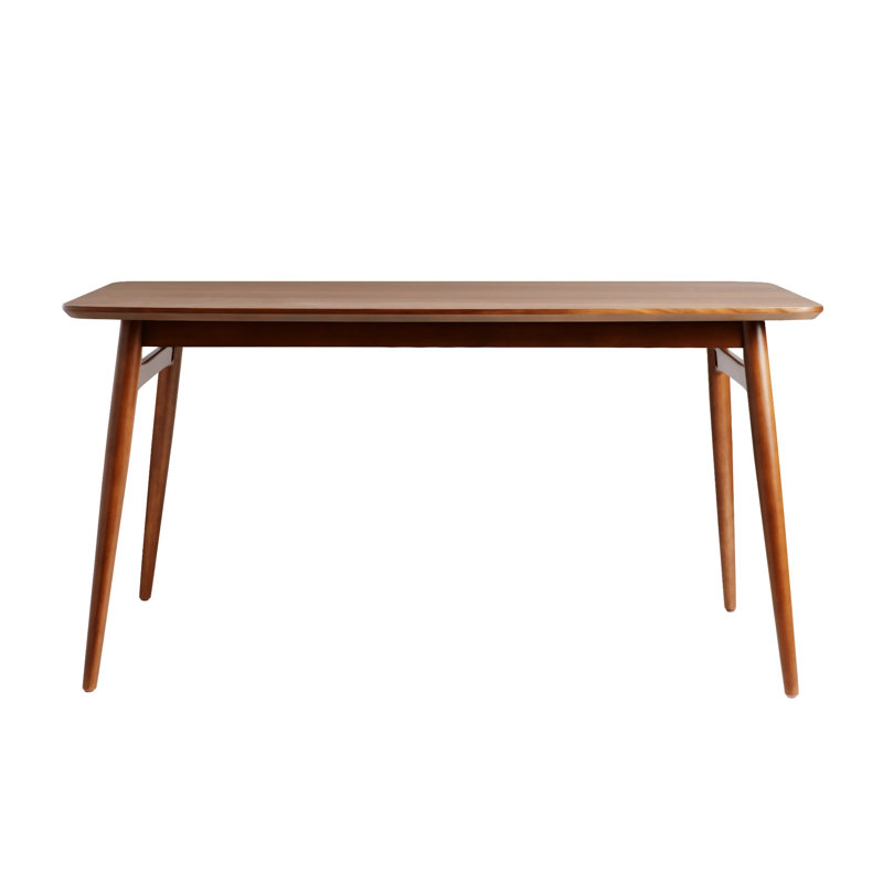 Walnut Mid-Century Modern 59" Wood Dining Table with Tapered Legs