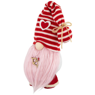 Gnome 19,5 "en peluche avec nœud et flèche pour la Saint-Valentin