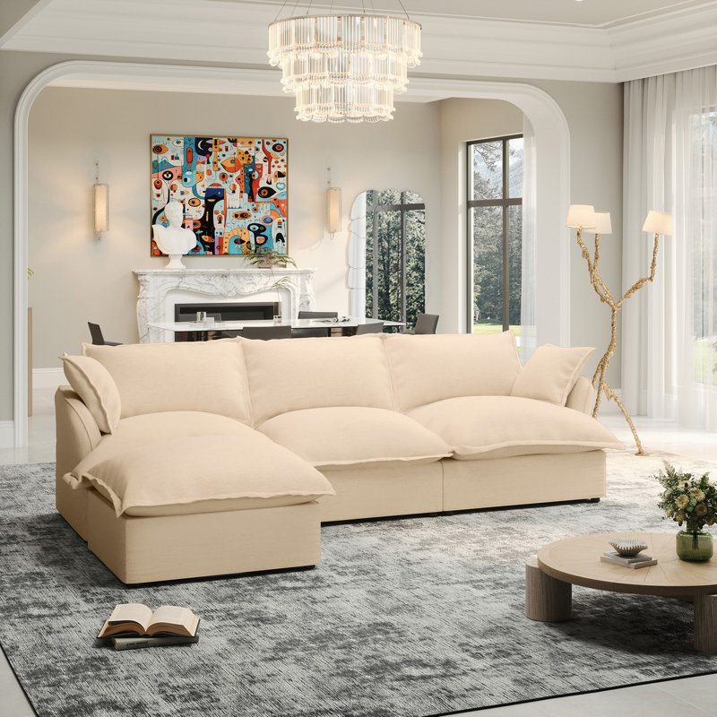 Canapé rembourré, canapé modulaire Cloud, Khaki