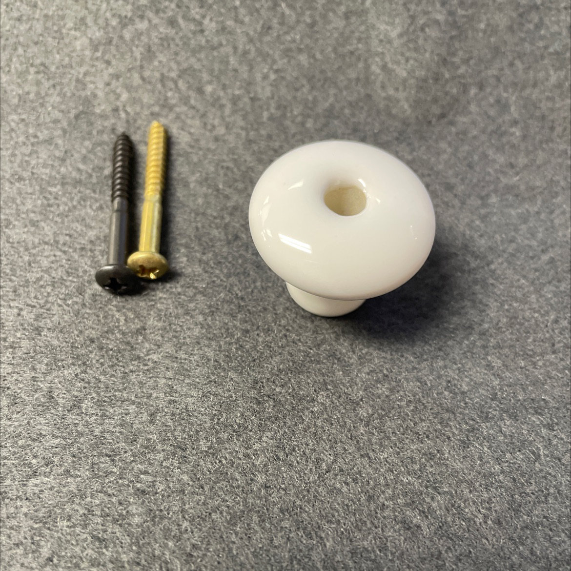 D. Lawless Hardware (5 Pack) 1-1/4 inch Center Hole Knob White | Wayfair