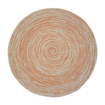 Tapis rond en tweed orange Annalena