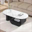 Table basse ovale en métal 47,24 po avec tiroir de rangement et pieds réglables pour le salon-302806192-302806194