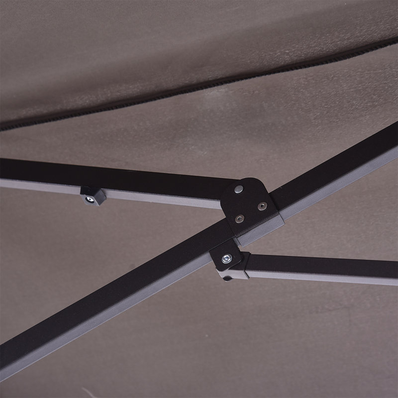Brylan 460cm X 270cm Rectangular Market Parasol, Grey