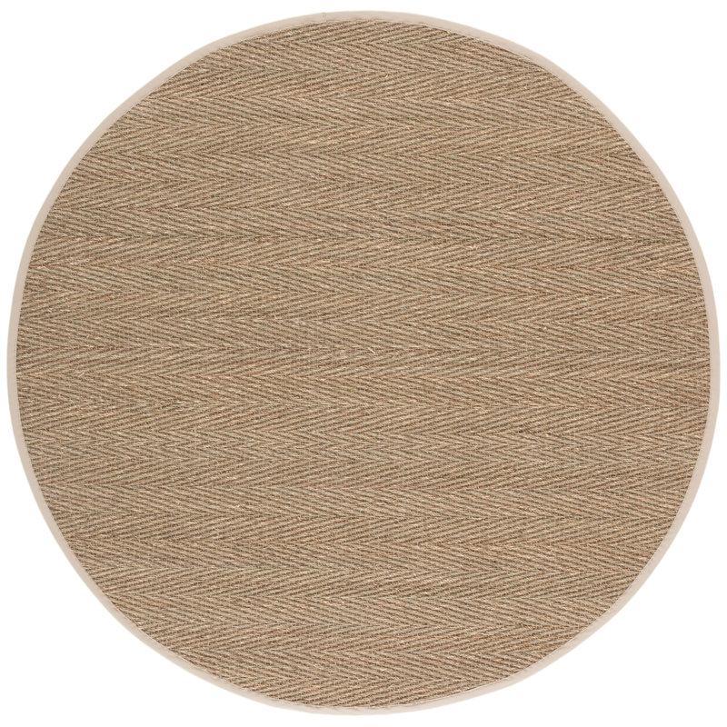 Natural Fiber Performance Solid Color Rug, Round 6'
