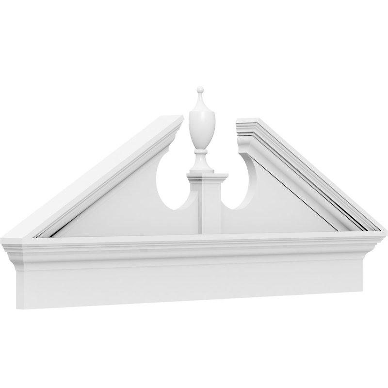 Fronton combiné en PVC de qualité architecturale Acorn (pas 6/12), H 19 7/8 po x l 52 po x P 2 3/4 po