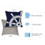  Housse et insert de coussin carré Ship Wheel