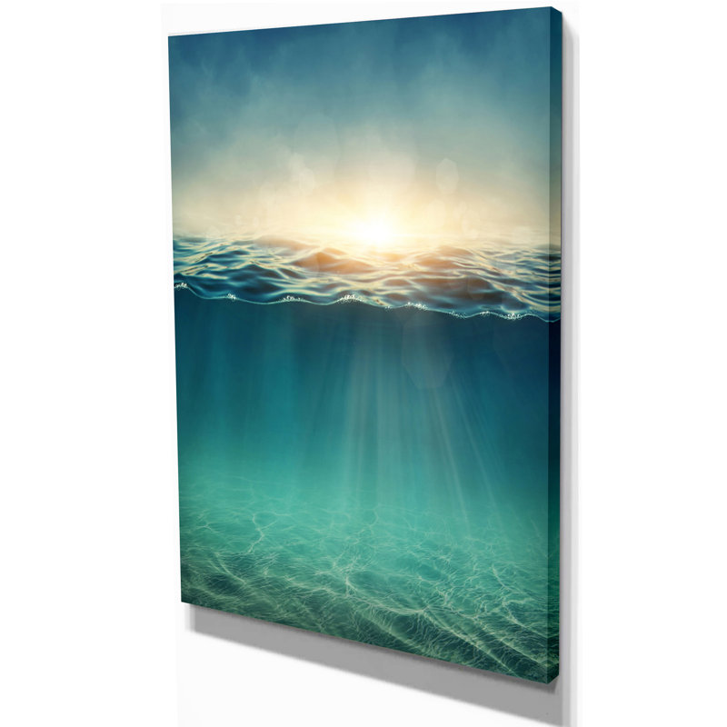 Corwin Abstract Underwater - Reproduction de photo sur toile tendue, H 32 po x l 16 po x P 1 po