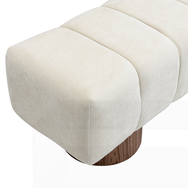 Banc de salle à manger rembourré, Beige