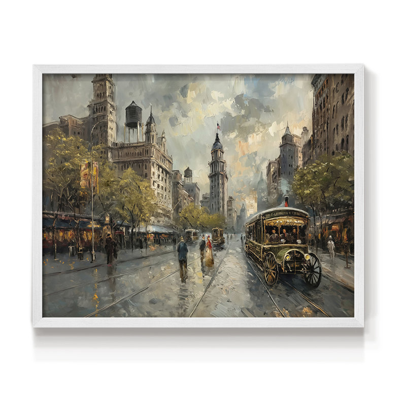Landscape Series-CLXXXIX -Framed Print - Restickable, H 11 po x l 14 po, Blanc