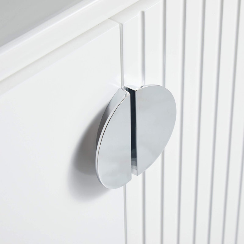 Ensemble de meuble-lavabo simple 20 po Saimah, Blanc mat, Chrome poli