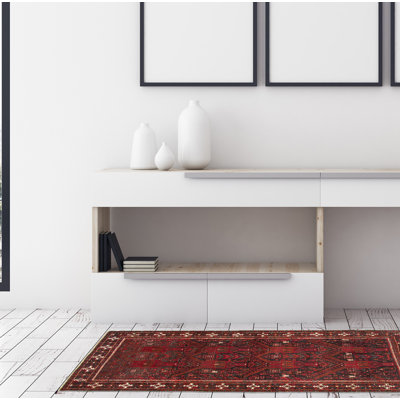Tapis en laine rouge foncÃ© Anatolia, nouÃ© Ã  la main, 1,20 m x 2,85 m