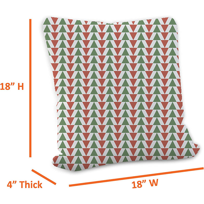 Indoor / Outdoor Ikat White Square Cushion Cover, 45.7cm x 45.7cm