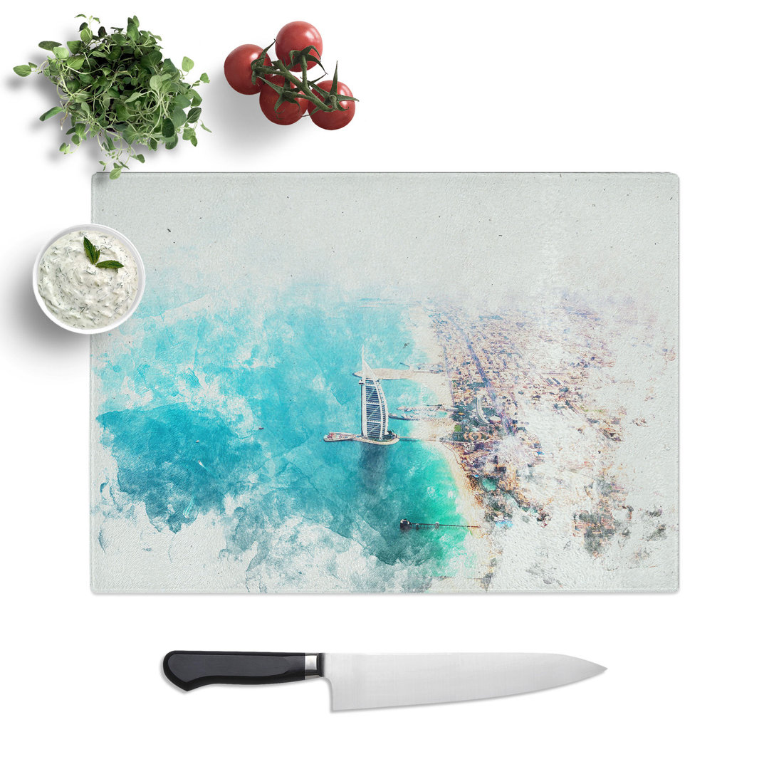 Tempered Glass the Skyline of Dubai Chopping Board