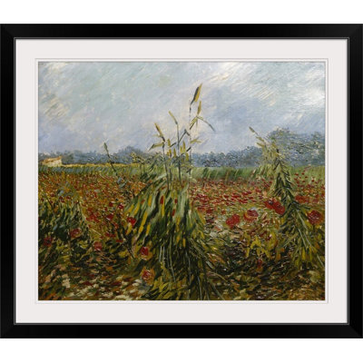 «Corn Fields and Poppies, 1888» par Vincent Van Gogh, reproduction d'art