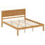 Base de lit plateforme avec tête de lit, support à lattes de bois, aucun sommier requis, grand