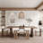 Bobb 6 - Person Nut-brown Rectangular Solid Wood Dining Table Set-126050550-126050551