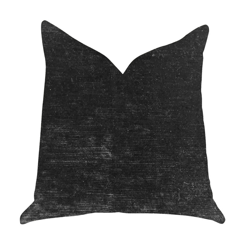 Coussin Onyx caviar, 12 po x 25 po, Coussin lombaire