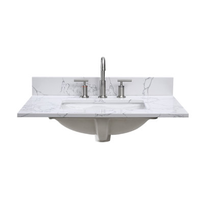 31'' Marble Bathroom Vanity Top with Sink