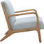 Chaise longue bleue de style moderne avec base en bois massif et solide-1870376579