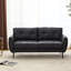 Corvo 61' Faux Leather Flared Arms Loveseat-1375517451