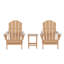 Chaise Adirondack pliante en plastique pour 2 personnes avec table Laguna-926309130