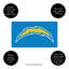 Tapis en PVC pleine couleur, 16 po x 28 po, Los Angeles Chargers
