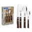 Tramontina Natural Wooden Handle 24 Pcs. Cutlery Set