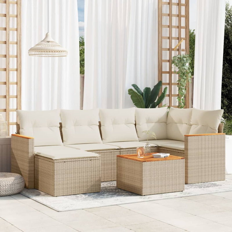 Ensemble de canapé de jardin Vidaxl beige