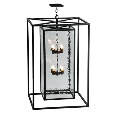 Luminaire suspendu rectangulaire 8 lumières