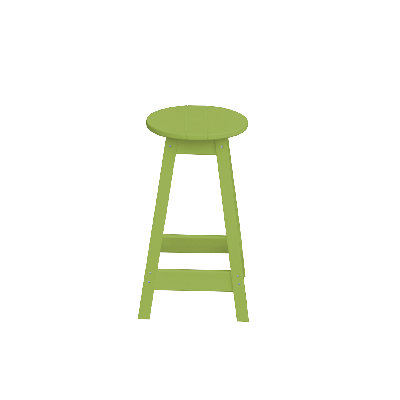  Tabouret de comptoir rond en poly, lime tropicale