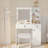 Vanity Desk with Lights,Vanity Set with Mirror,Makeup Vanity Desk with Large Drawers & Three Level Storage Dreeser,Vanitys/Vanities with 3 Lights Brightness Adjustable for Bedroom