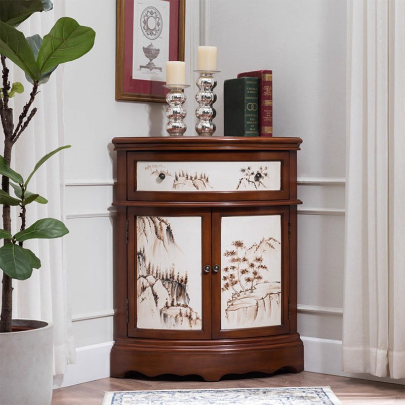 Armoire d'angle en bois manufacturé