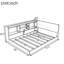 Base de lit en forme de L pour enfants, lit d'angle avec compartiments de rangement latéraux Montessori, station de charge intégrée et éclairage-1477913158-1477913159