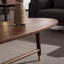 Table basse moderne minimaliste en noyer noir