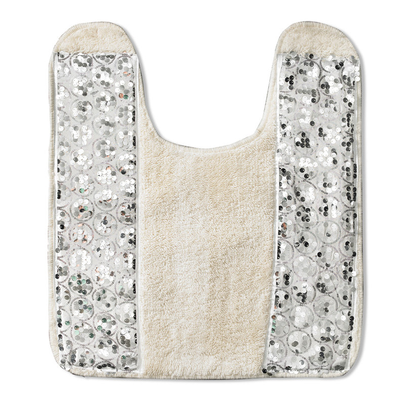 Ced Cotton Blend Non-Slip Contour Mat, White