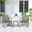 Wicker 2 - Person Garden Lounge Set with Cushions-112894668-112894674