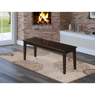 Capri Kitchen Bench with Wood Seat, Cappuccino