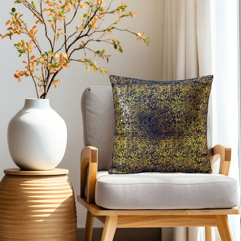 Housse de coussin en velours Housse de coussin en velours Snowflake, Marine