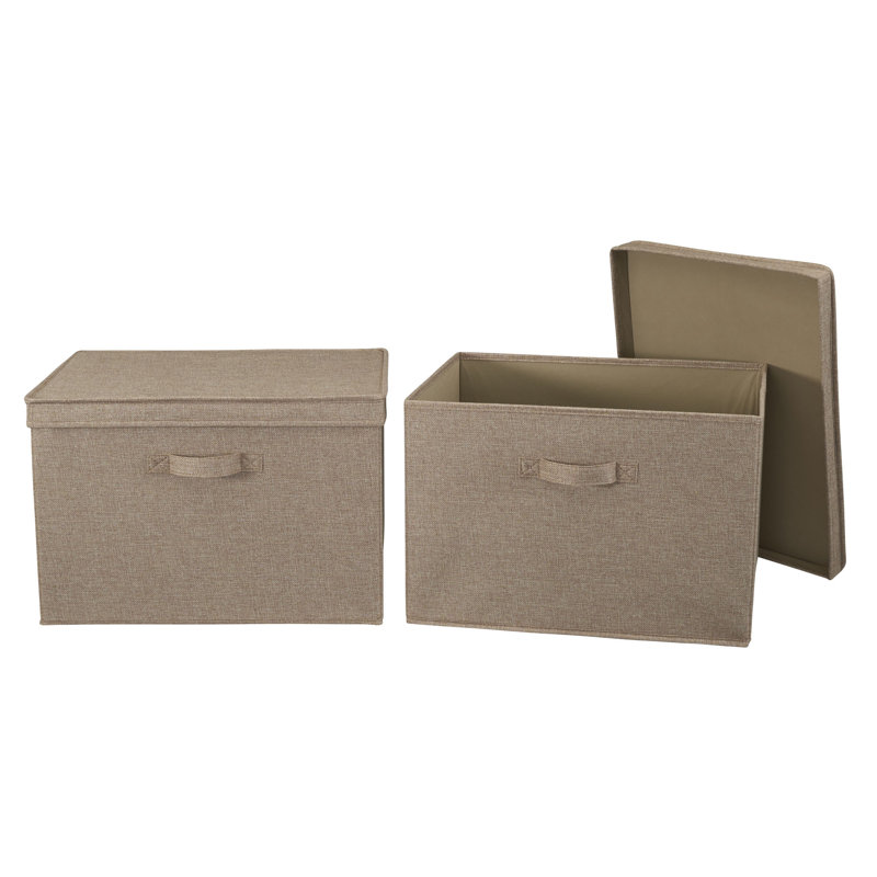 Wide Storage Box, Brown, 12" H x 18.5" W x 15" D