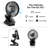 Portable Auto-Oscillating Clip-On Fan,4000mAh,3 Speeds