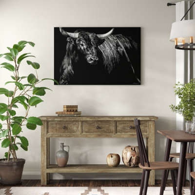'Brindle Rodeo Bull' by Julie Chapman - Painting Print