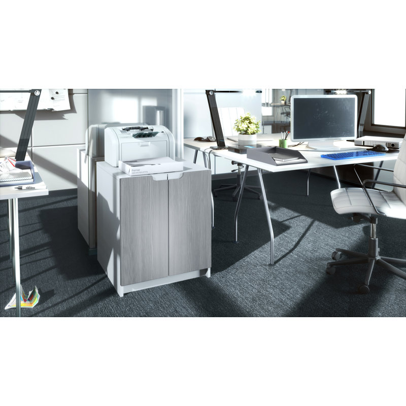 Logan 2 -Door 1 -Shelf, Off White/Black