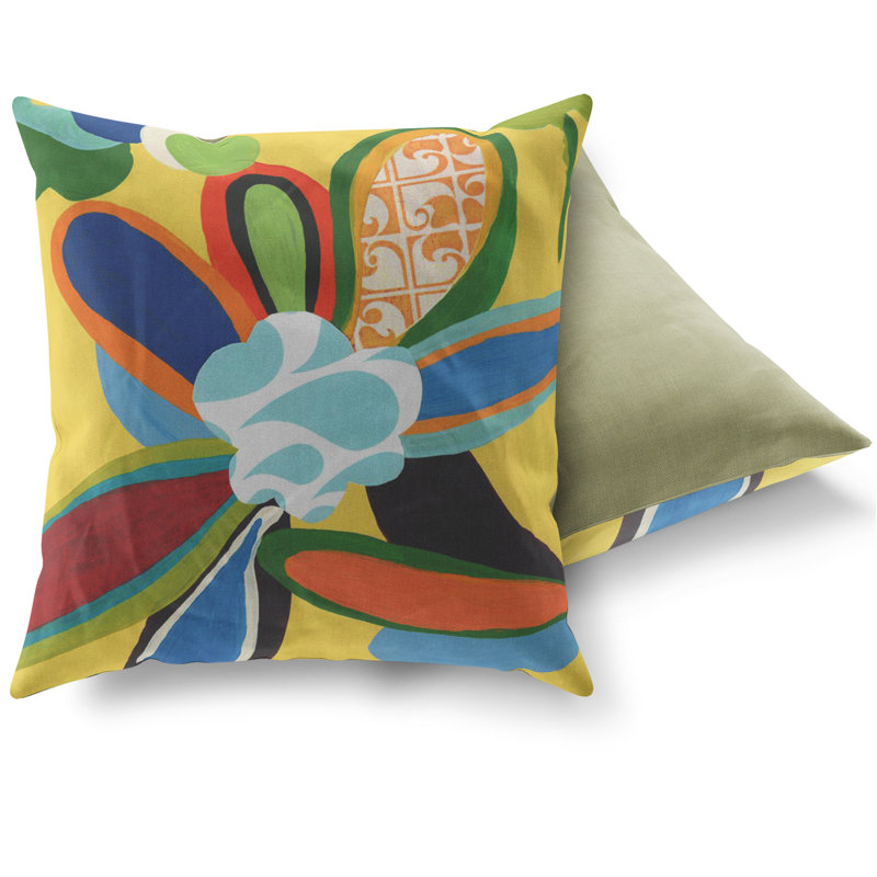 Floral Outdoor Throw Pillow
