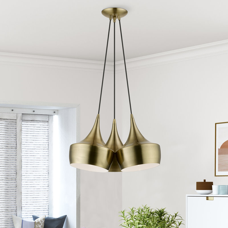 Chassiti 3 - Light Antique Brass Pendant